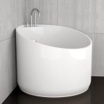 small freestanding bathtub round white luxury Glass Design Mini