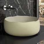 Modern table top wash basin round italian Mode Classic Sand Glass Design