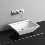 Modern table top wash basin white mat 52×40 Yacht Glass Design