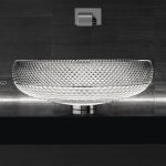 Modern wash basin designs in hall round crystal Scenic Ramada Glass Design