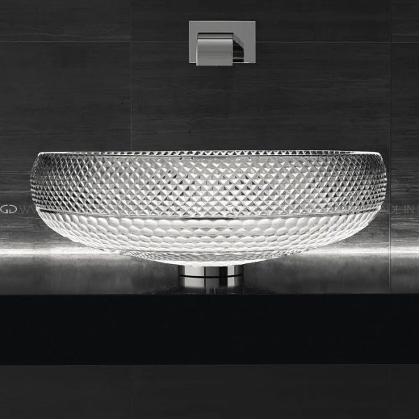 Luxury hand wash basin countertop clear Glass Design Scenic Ramada