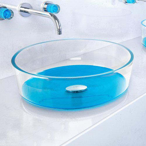 counter top wash basin round glass luxury Glass Design Drop Katino Marine
