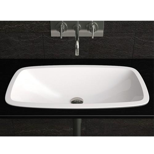 undermount bathroom sink white luxury italian Glass Design Open