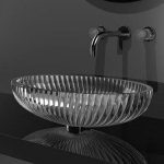 Premium Clear oval counter top wash basin
