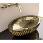 Premium italian luxury crystal countertop wash basin
