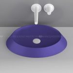 Purple wash basin models italian silicone Bubble Violet Glass Design