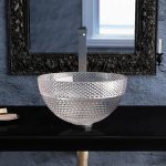 wash basin designs in hall crystal round Glass Design Ramada