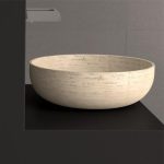 wash basin designs in hall stone effect corian Ø45 Glass Design Rapolano
