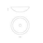 Counter top wash basin Round by Italian Glass Design Dimensions
