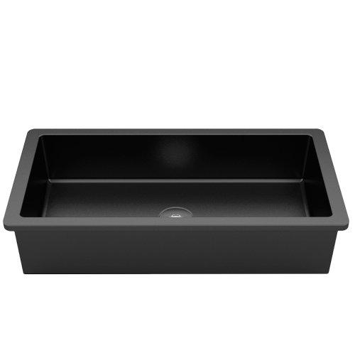 Black inset wash basin RX Glass Design
