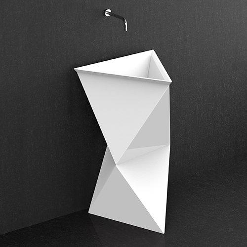 Glass Design Spazio White Italian Modern Free Standing Basin 53,5x52,5 cm