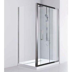 Luxury Rectangular Sliding Door Shower Enclosure 8mm Clear Safety Glass Nanoskin 190H Karag S/S 500 Inox
