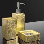 Σετ Αξεσουάρ Μπάνιου Luxury Gold Leaf 3D