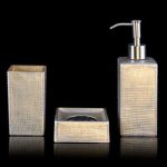 Αξεσουάρ μπάνιου ποτηροθήκη σαπουνοθήκη dispenser Venice Gold Silver