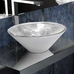 Tekno Materic 40 crystal round wash basin countertop