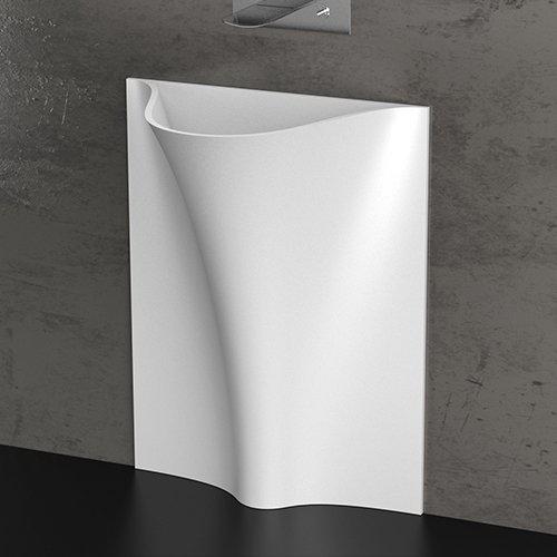 free standing bathroom sink white italian luxury Glass Design Tempo