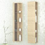 Orabella Totem Modern Wall Hung Tall Unit with Side Shelves