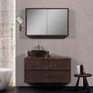 Nova New Rustic Wall Hung Bathroom Furniture with Drawers 100x50
