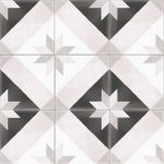 Vintage πλακακια patchwork με σχεδια μαυρα ματ 20×20 Liceo 01 Negro