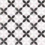 Liceo 02 Negro Vintage Patchwork Patterned Porcelain Floor Tile 20×20