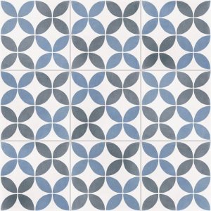 Liceo 02 Azul Retro Patchwork Porcelain Floor Tile 20x20