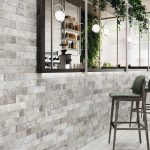Kirkwall Concrete Rustic Brick Effect Wall Covering White Body Tiles 7,5×30
