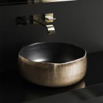 Handmade Italian Modern Countertop Wash basin Mode Lux Gold