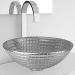 Mosaic Anniversary Silver round countertop washbasin