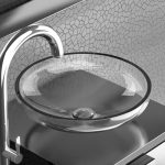 Glass Design Aqua Modern Italian Round Countertop Wash Basin Ø40