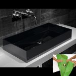 table top wash basin black rectangular luxury Glass Design Barchetta