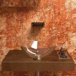 Transparent round countertop wash basin Chelo Clear