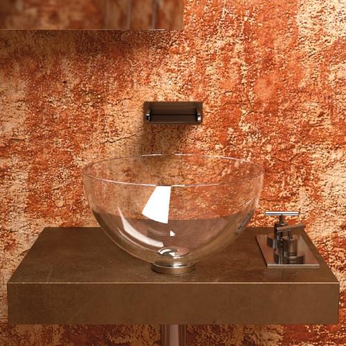 modern bathroom sink round luxury Ø34 Glass Design Chelo