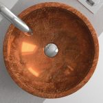 Round countertop basin Copper Leaf CIRCUS 43