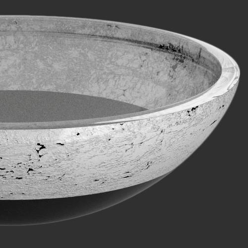 Flaretech 40 black silver round wash basin