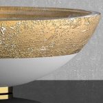 Wash basin countertop with gold leaf flaretech40