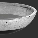 Flaretech 44 black silver round countertop basin