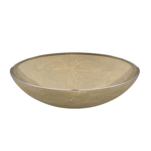 Flou gold oval glass countertop basin