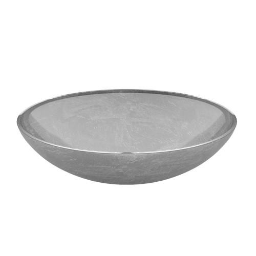 Flou silver oval glass countertop basin