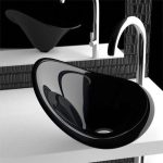 wash basin designs black luxury italian 46×30 Glass Design FLOwer