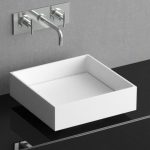 wash basin designs square modern italian white 40×40 Glass Design Four Vision