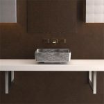 Wash basin countertop silver Four Lux