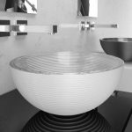 Luxury Round Countertop Wash Basin Ø34 Glass Design Rose