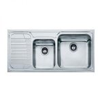 Franke Galassia 621 Modern 2 Bowl 1 Drainer Stainless Steel Kitchen Sink 116x50