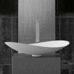 bathroom wash basin luxury oval white 65×38 Glass Design Infinity Starlight