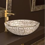 Kalahari 34 crystal luxury glass countertop wash basin