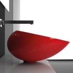 wash basin models red oval 65×49 Glass Design Kool Rosso Ferrari
