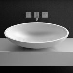 wash basin designs white matt oval counter-top 65×49 Glass Design Kool Oversize