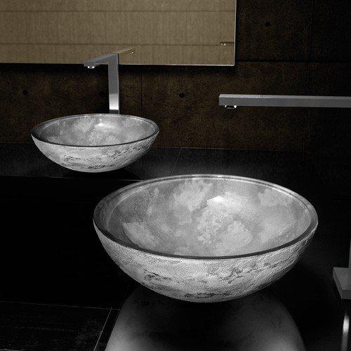 Luna 40 Grey round countertop wash basins