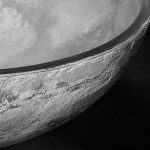 Luna 44 Grey round countertop basin