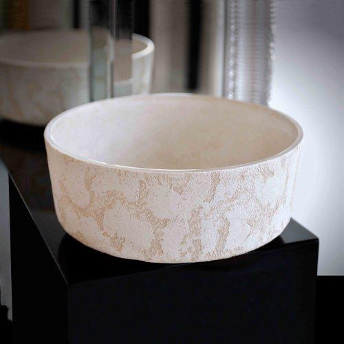 hand wash basin round italian luxury Glass Design Luna Katino Sand